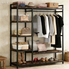 Independent wardrobe, storage rack, clothes hanger, with sturdy metal frame
