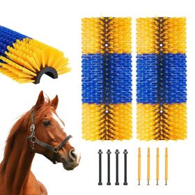 VEVOR Livestock Scratching Brush, 2 Pcs Horse Brush with 4 Screws, 17.1 x 7.5 in Cow Scratcher, for Back Itch Relief & Keep Cleaning