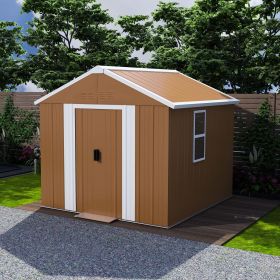 6X4 FT Heavy-Duty Metal Storage Shed with Windows, Lockable Door & Ventilation - Weatherproof Outdoor Garden Shed for Backyard, Lawn