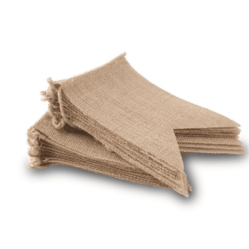 48PC 5.1inch*6.9inch Jute Swallowtail Flags, a vintage outdoor decoration, are a must-have for parties, weddings, and gardens