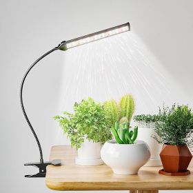 GooingTop Grow Light for Indoor Plants Growing,5000K White Full Spectrum Gooseneck Plant Lamp Clip-on Desk for Pot Plant Seed Starting