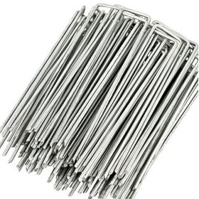 100PC 1.57inch*4inch Lawn Turf Spikes, Shade Netting Spikes, Pipe Fixing Spikes: Strong, Durable, and Windproof